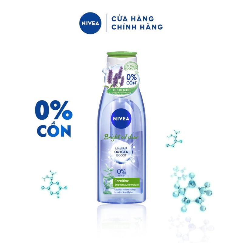 Nước Tẩy Trang NIVEA Bright Oil Clear Kiểm Soát Nhờn | Sáng Da - 86609