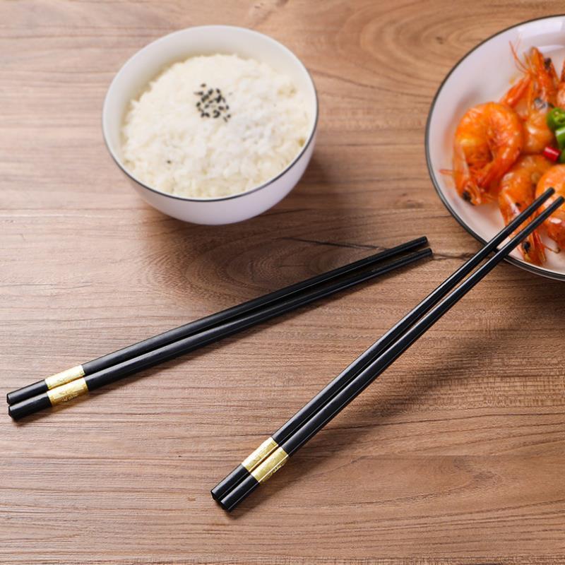 Đũa ăn cơm màu đen COMBO 10 đôi đũa chất liệu nhựa an toàn không độc hại Đồ gắp thức ăn Dụng cụ nhà bếp 10D