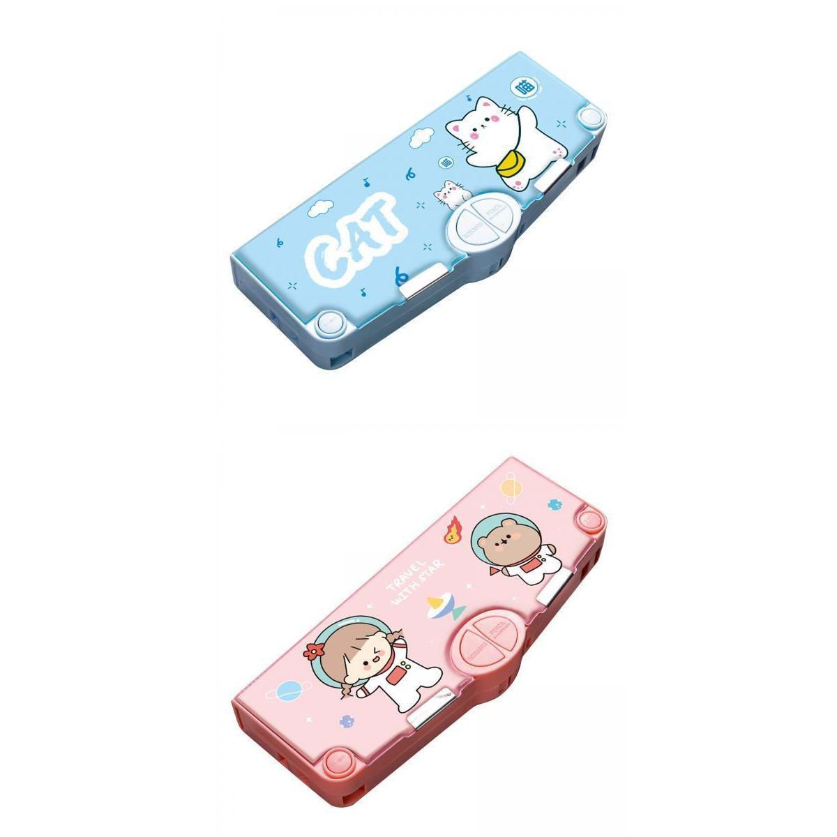 2 Pcs Cute Pencil Box Storage Box Container for Kid Middle School Boys Girls