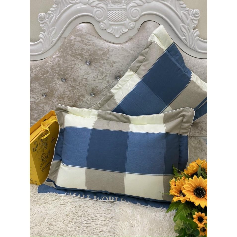 Vỏ Gối Nằm 100% Cotton Hàn Loại Đẹp Lót Bông Kích Thước 45x65cm