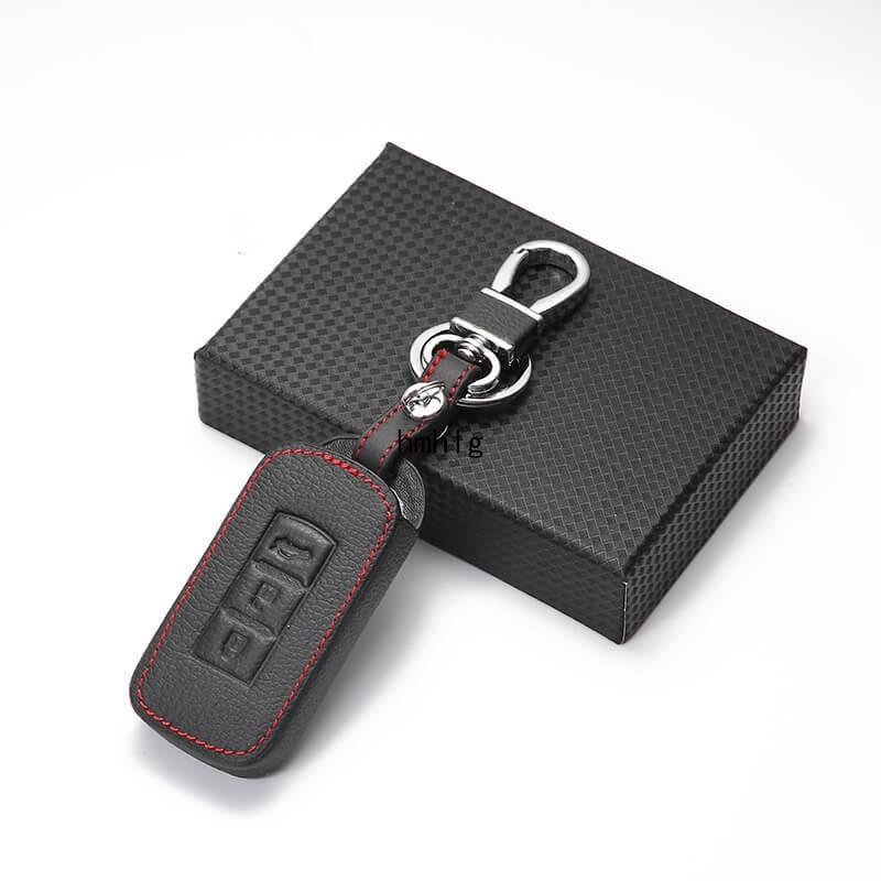 Bao da chìa khóa đen chỉ đỏ dành cho Outlander, Xpander, Attrage - kèm móc khóa MR01