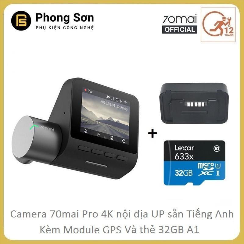 Combo Camera Hành Trình Xiaomi 70mai Dash Camera Pro + Module GPS hiển thị ADS - Bản Nội Địa Chuyển Sang Tiếng Anh