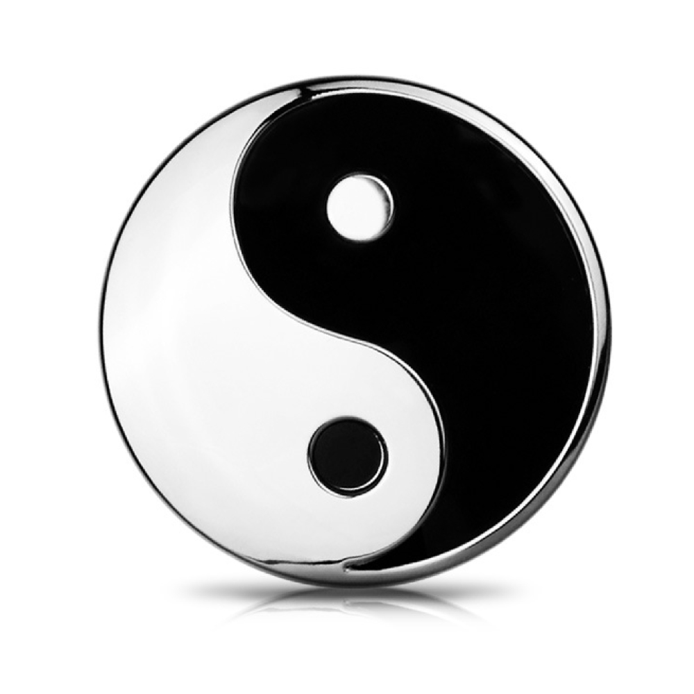 Yin Yang Biểu Tượng Âm Dương - Sticker metal 3D hình dán kim loại cao cấp