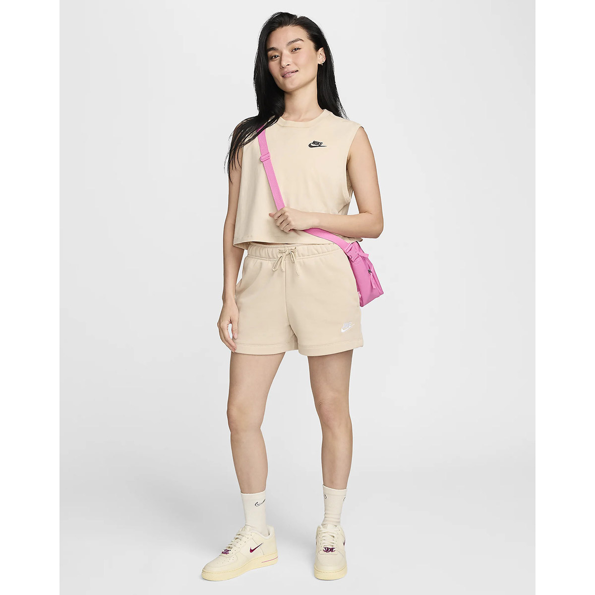 Quần ngắn thời trang Nữ NIKE AS W NSW CLUB FLC MR SHORT