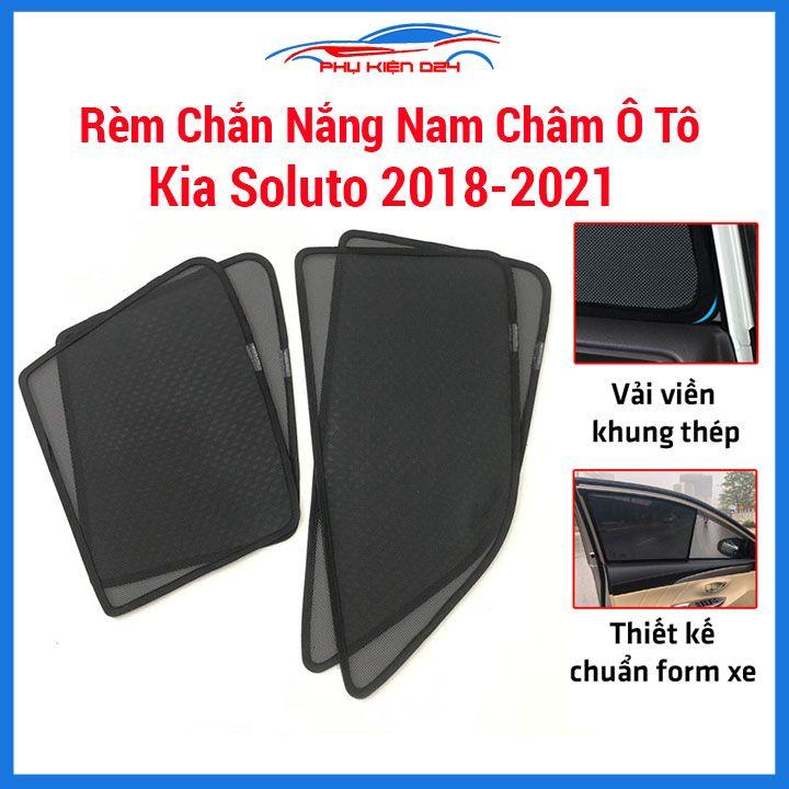 Hình ảnh Bộ rèm che nắng ô tô nam châm theo xe Kia Soluto 2018-2019-2020-2021 chắn nắng tốt, lắp đặt đơn giản, tiện lợi