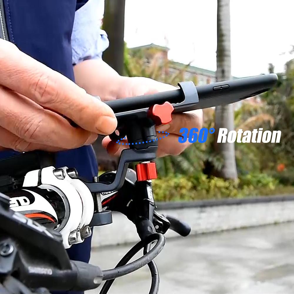 Giá đỡ điện thoại cho xe đạp xe máy Promend Bike STEM hợp kim nhôm xoay 360 ° MTB