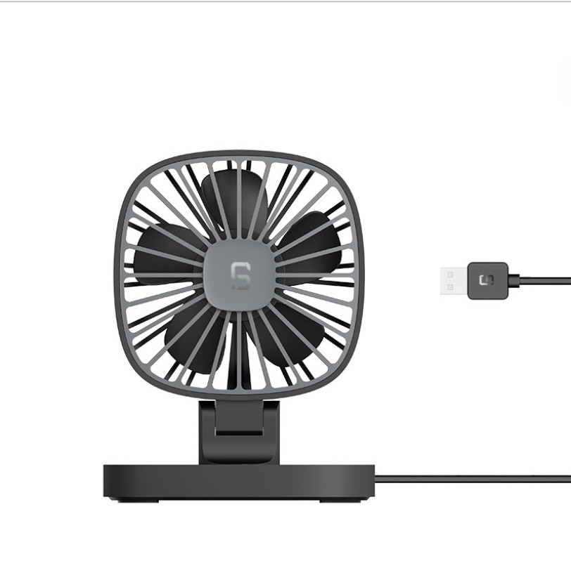 Quạt mini S-Fan siêu mát xoay 360 độ cổng USB (Black)