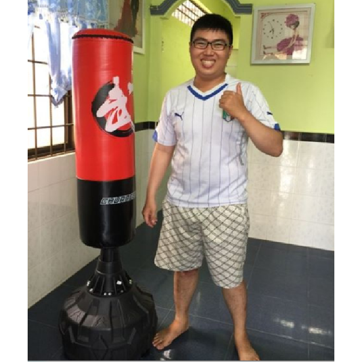 Bao trụ đấm bốc boxing tự đứng, cao 1m68, đường kính 28 cm - bền bỉ hơn - gọn hơn - ưu việt hơn - dành cho phòng tập, dân chuyên