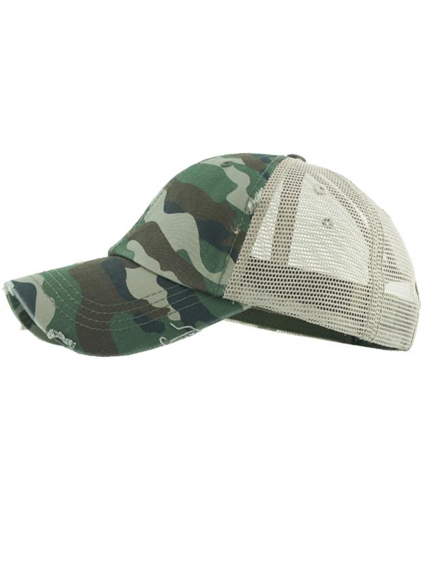 Nón Lưỡi Trai Nữ KBETHOS Ponytail Mesh Trucker Baseball Cap