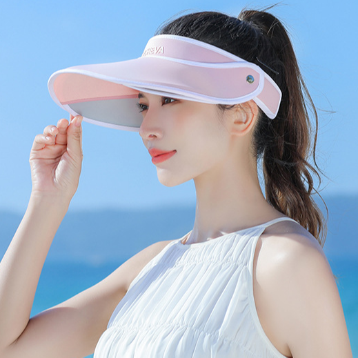 Mũ rộng vành chống nắng nửa đâu phong cách Hàn, nón chống nắng vành điều chỉnh 360 độ