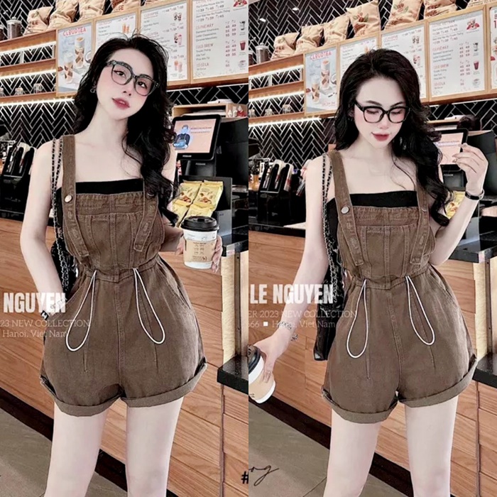 QUẦN YẾM JUMPSUIT 2 DÂY ĐỒ BAY KAKI ỐNG RỘNG DÂY RÚT LƯNG CAO LỬNG SUÔNG TRƠN ĐI CHƠI ĐI BIỂN DẠO PHỐ ĐI HỌC THỂ THAO