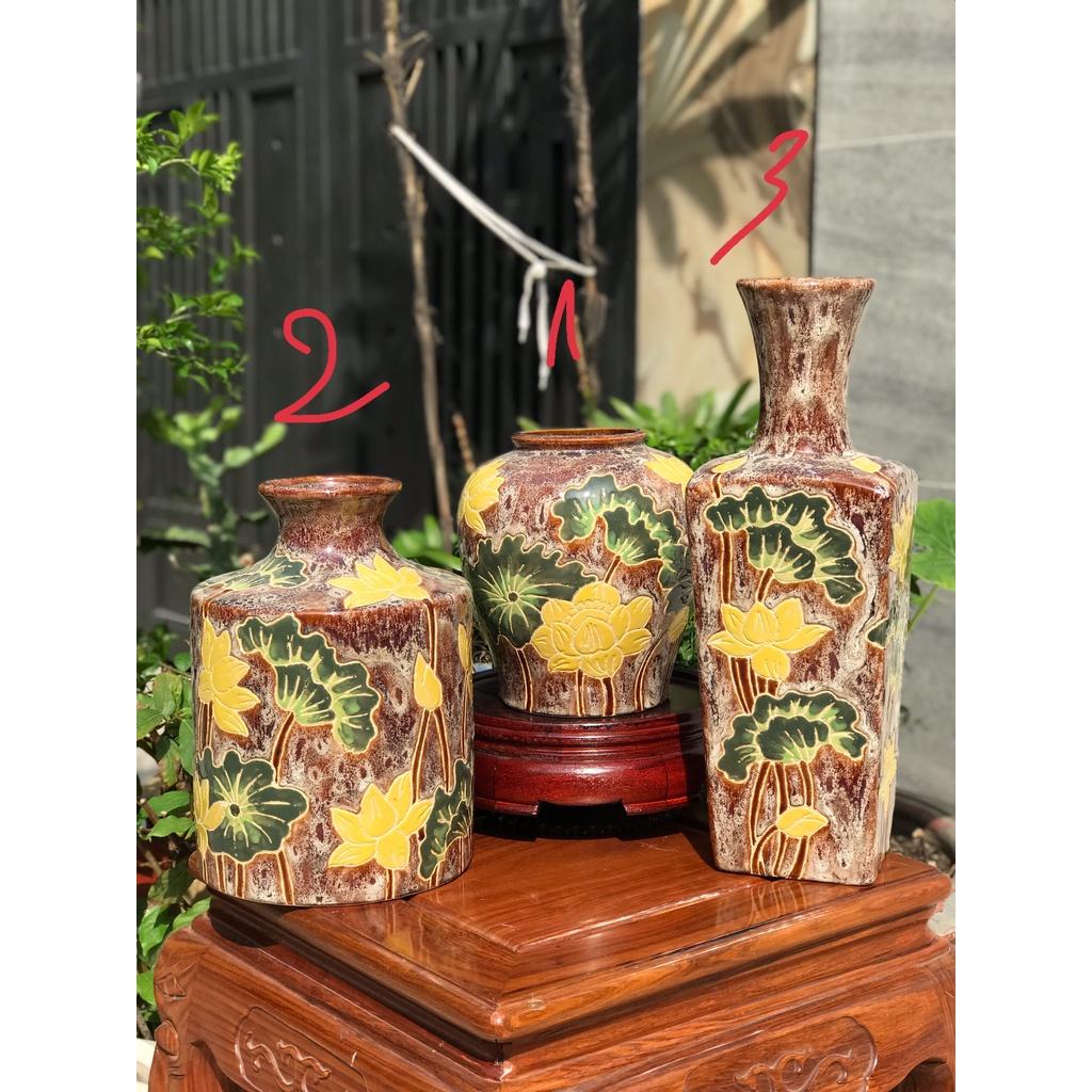 Bình Hoa Sen HN Gốm Sứ Nam Bộ Trang Trí, Cấm Hoa,Decor