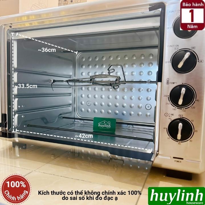 Lò nướng đối lưu Tiross TS9610 - 55 lít - 2000W - 12 chức năng nướng - Hàng chính hãng