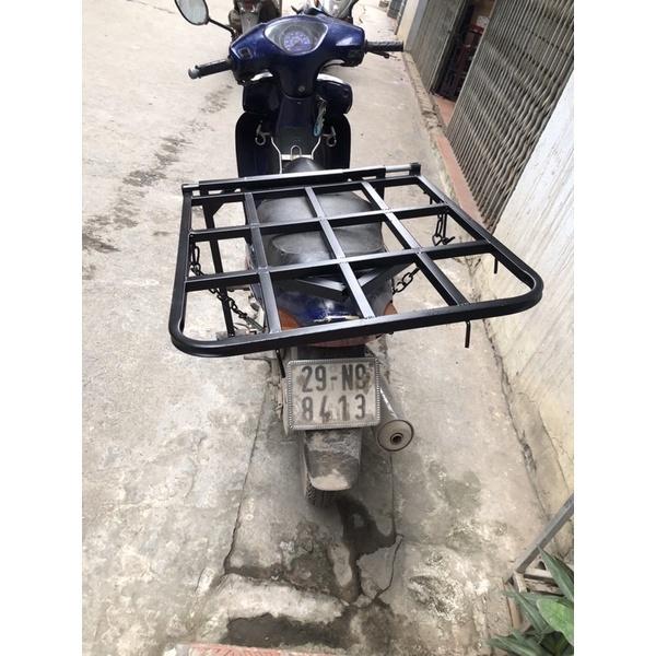 Cáng chở hàng, kệ xe máy đa năng không mở cốp, tháo lắp dễ dàng