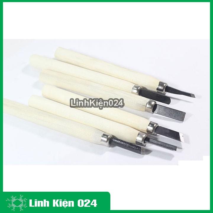 Bộ Dao Tiện Cán Gỗ 6 Chiếc