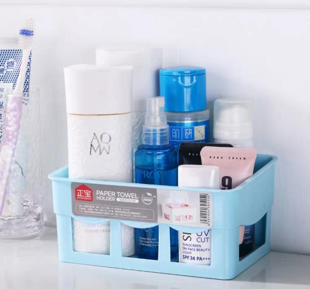 Kệ Nhựa Treo Tường Nhà Tắm, Nhà Bếp Dán Tường Chịu Lực - Giao Màu Ngẫu Nhiên - Hàng Loại 1