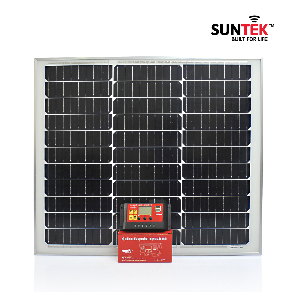 Bộ Sạc Acquy Pin Bằng Năng Lượng Mặt Trời SUNTEK SA50W/30A - Hàng Chính Hãng - Bảo hành 12 năm Tấm Pin