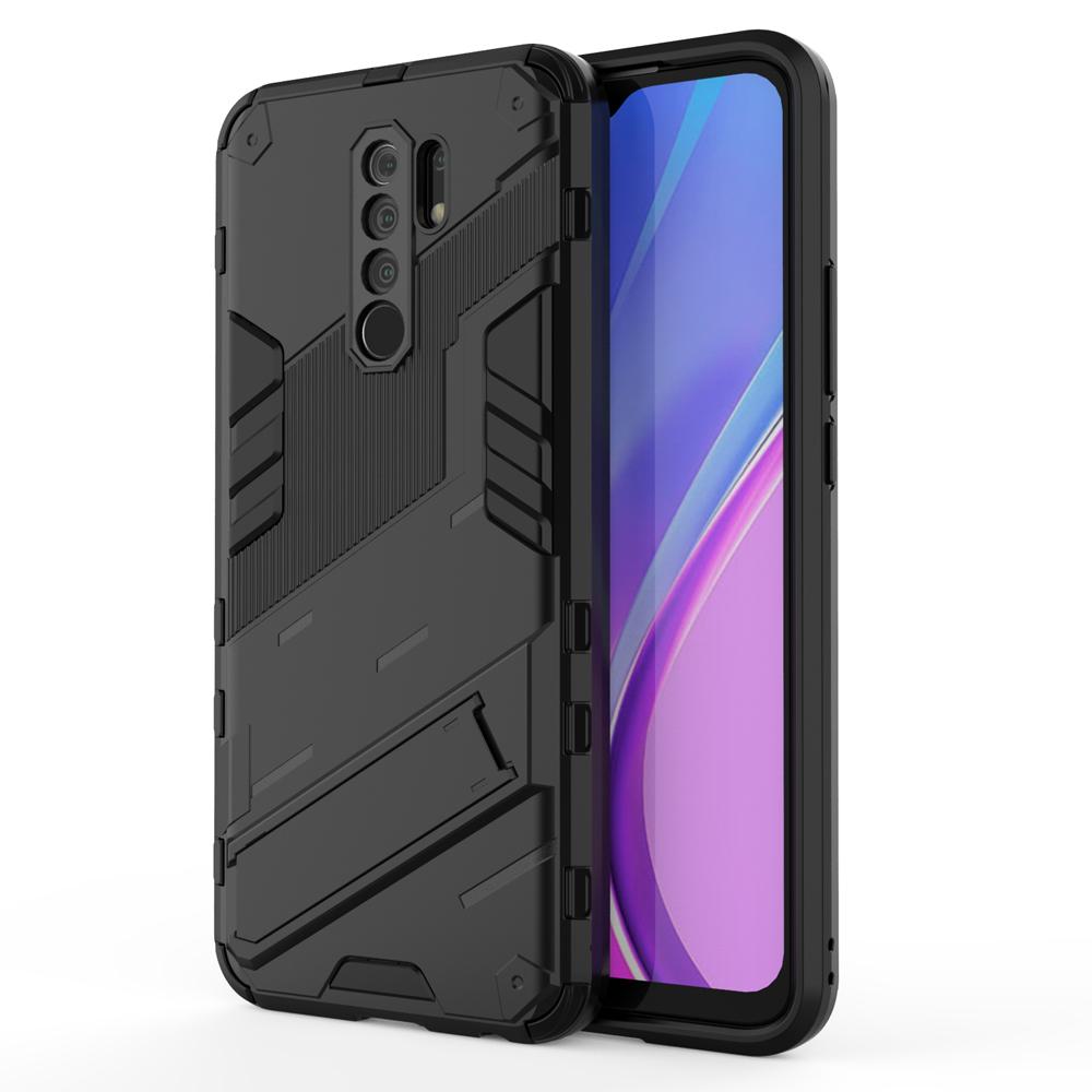 Ốp lưng cho Xiaomi Redmi 9, Ốp chống sốc Iron Man PUNK cao cấp kèm giá đỡ cho Redmi 9