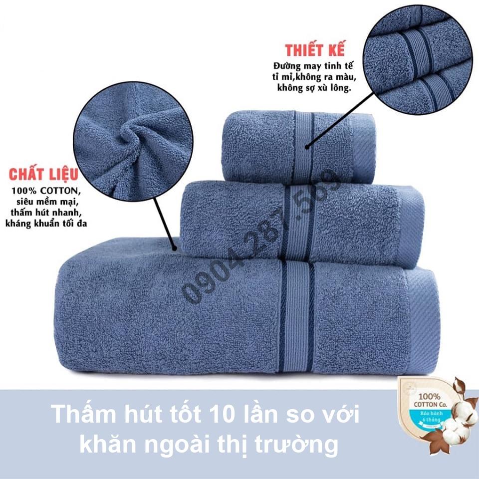 Khăn tắm Royal 50x100cm 60x120cm với sợi bông cotton dày thấm hút tốt, không đổ lông, không ra màu