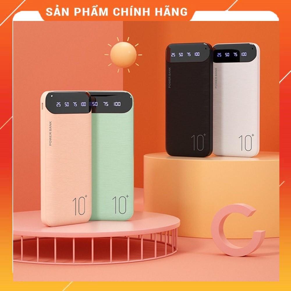 Pin Sạc Dự Phòng REMAX 10000mAh Đèn Led Hiển thị Pin, 2 Cổng Sạc USB Hàng Chính Hãng