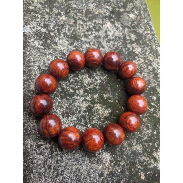 Vòng tay nam gỗ hạt tròn 12 ly 14 ly cẩm lai ngày mai tươi sáng