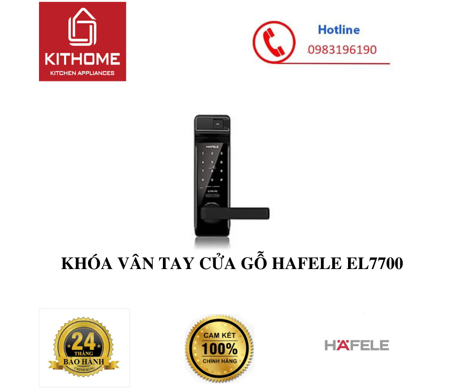 KHÓA VÂN TAY CỬA GỖ HAFELE EL7700