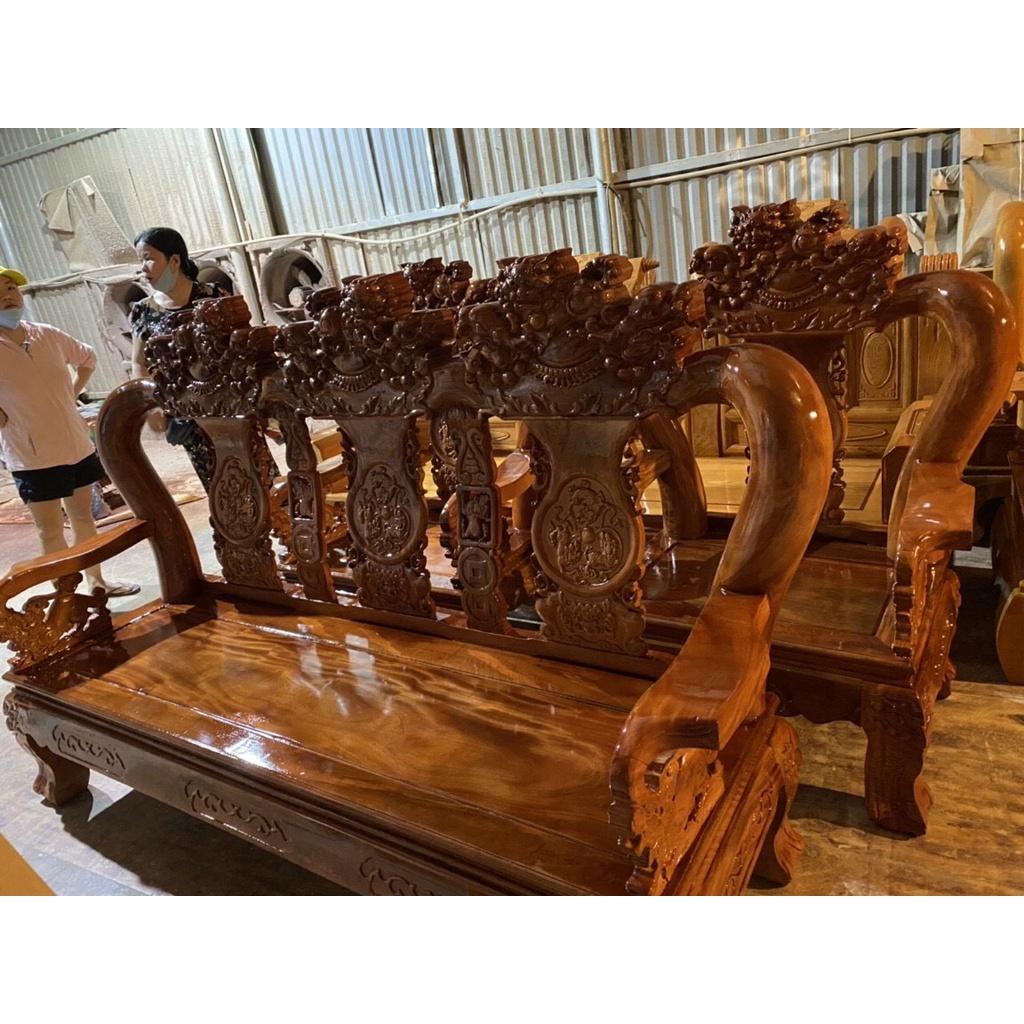 Bàn ghế gỗ tự nhiên nghê đỉnh tiếp khách