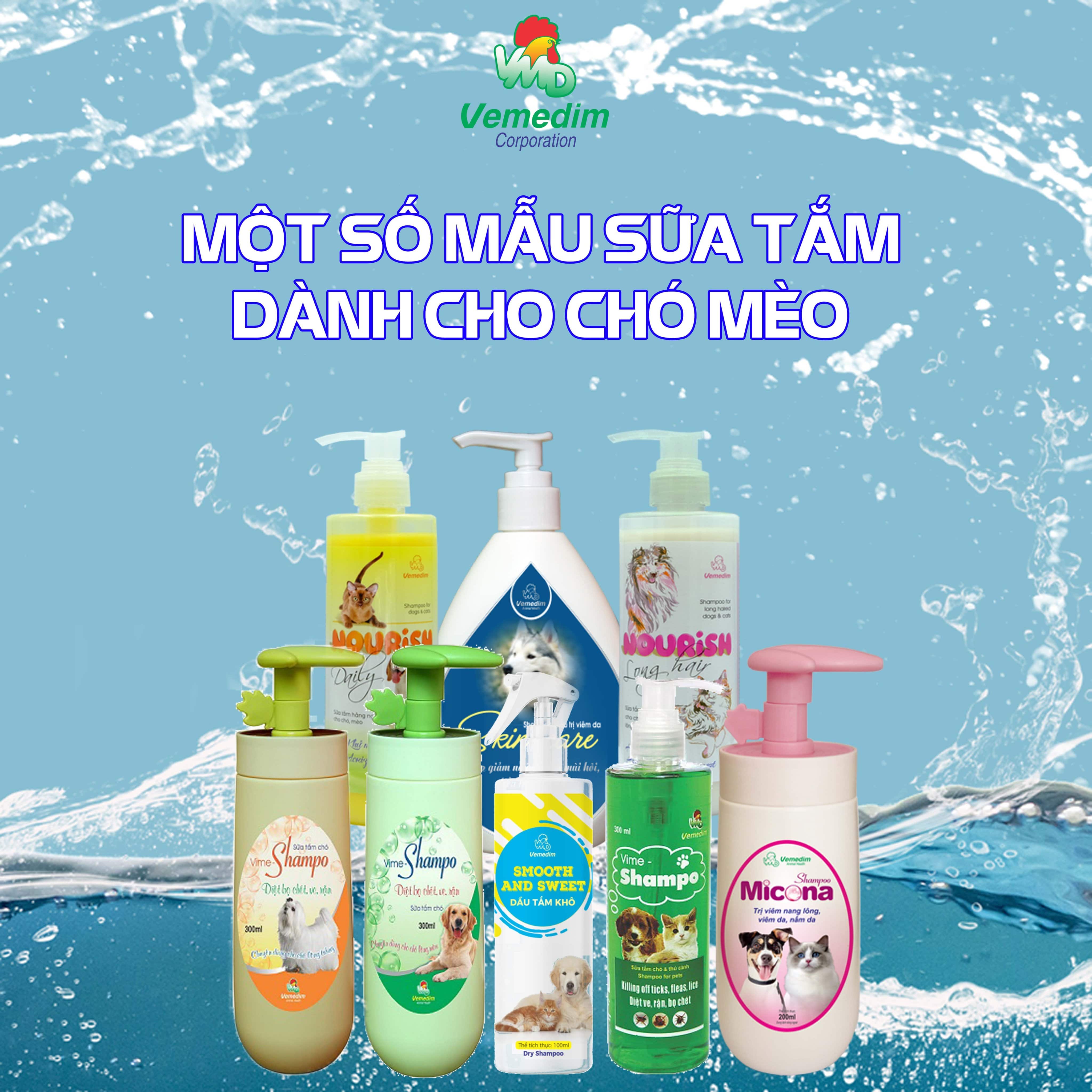 Vemedim Micona Spray chai xịt trị viêm nang lông, viêm da, nấm da cho chó mèo, chai 100ml