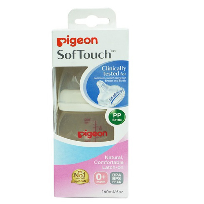 BÌNH SỮA CỔ RỘNG PIGEON PP PLUS 160ML