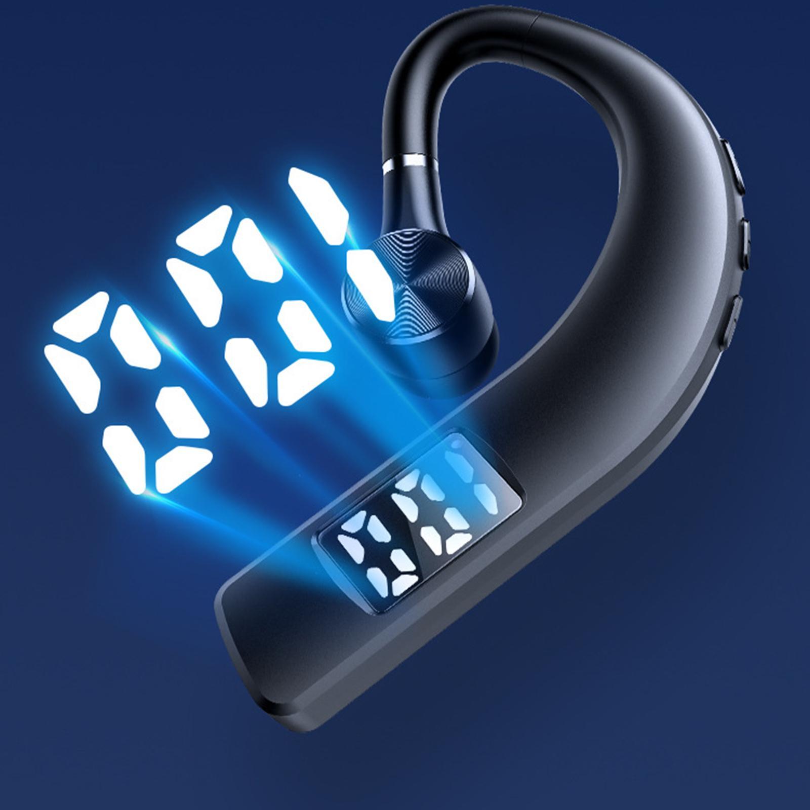 Set of 2 Bluetooth Headset Ear Hook Headphones Noise Cancelling for Business