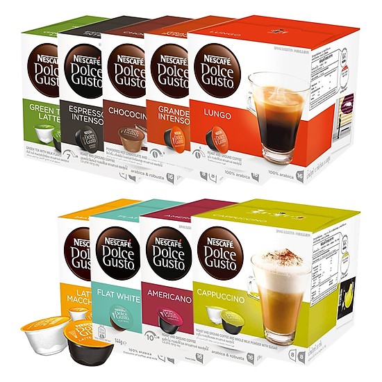 Hộp Viên nén cà phê vị cà phê rang xay NESCAFE DOLCE GUSTO COFFEE