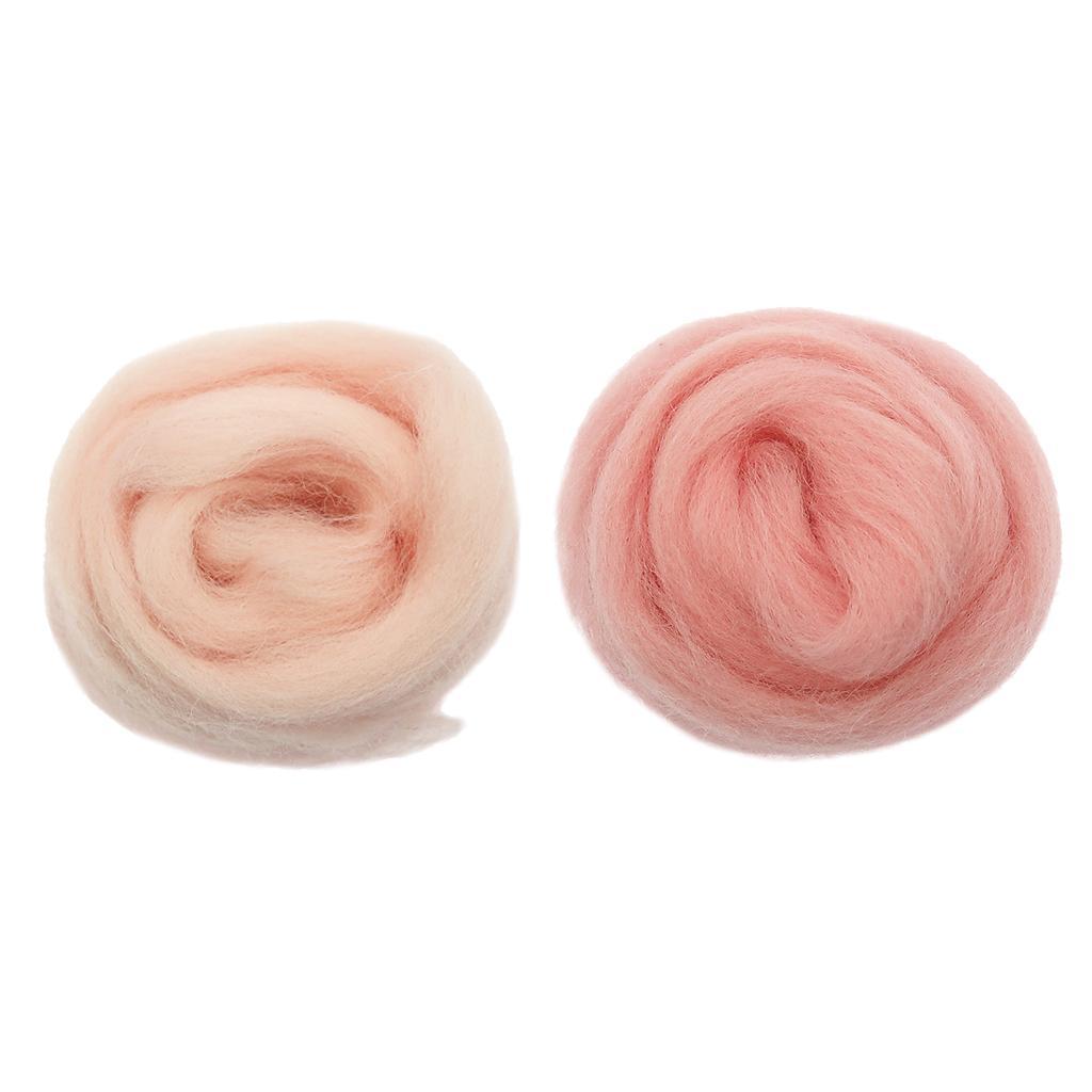 2pcs 10g Felting Wool Fairy Tale Wool for Wet Felting And Dry Felting for Children, Beginners, Adults