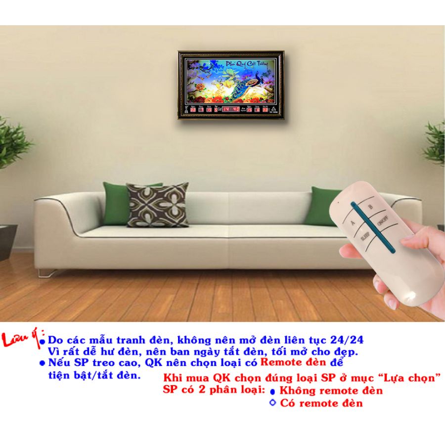 Đồng hồ lịch vạn niên Cát Tường 68310_Có 2 Loại (Không Remote Đèn Và Có Remote Đèn)