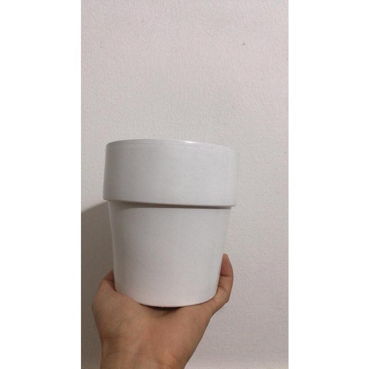 Chậu Sứ Trồng Cây Cao 13cm đường kính 12.5cm