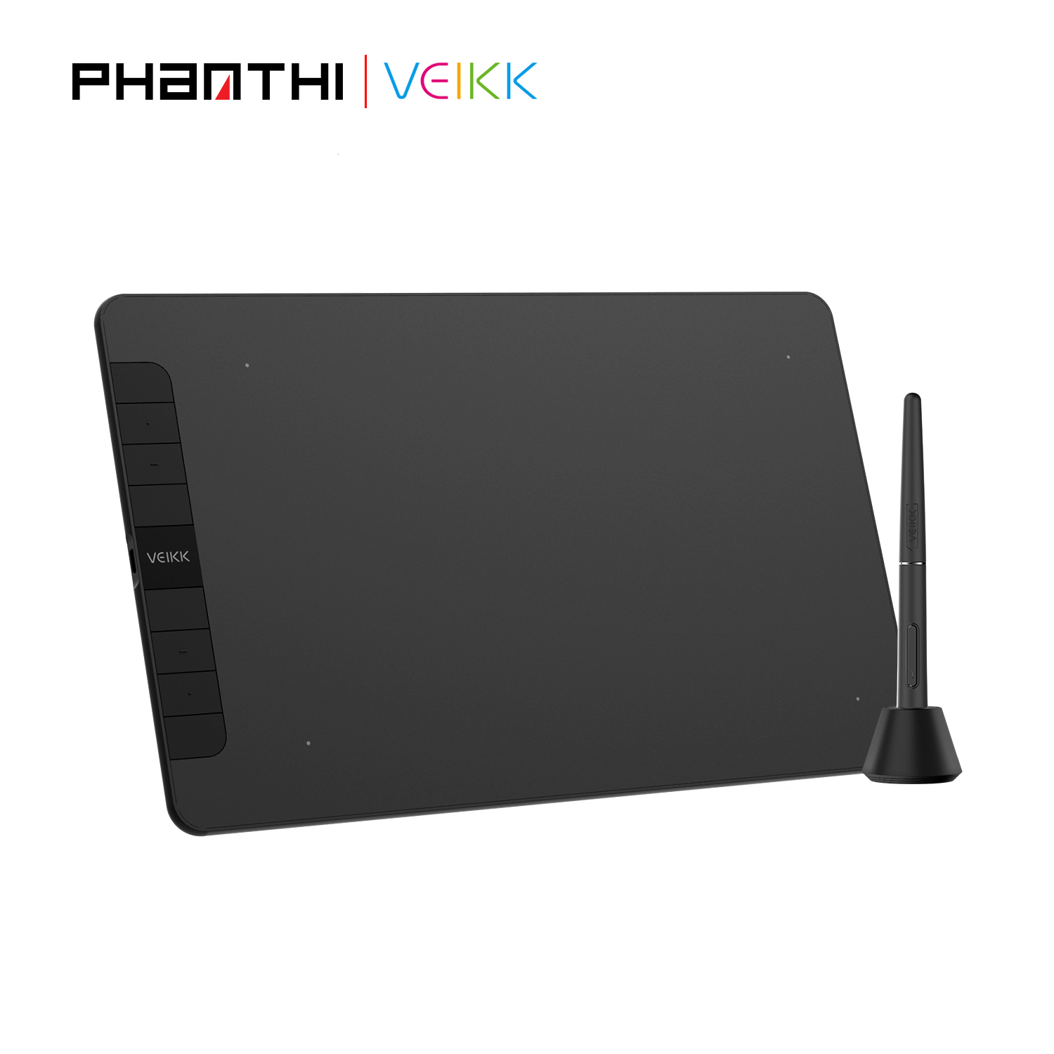 Bảng Vẽ Điện Tử VEIKK VK1060 Android Cảm Ứng Nghiêng Mặt Nhám Mô Phỏng Giấy Vẽ - Hàng Chính Hãng