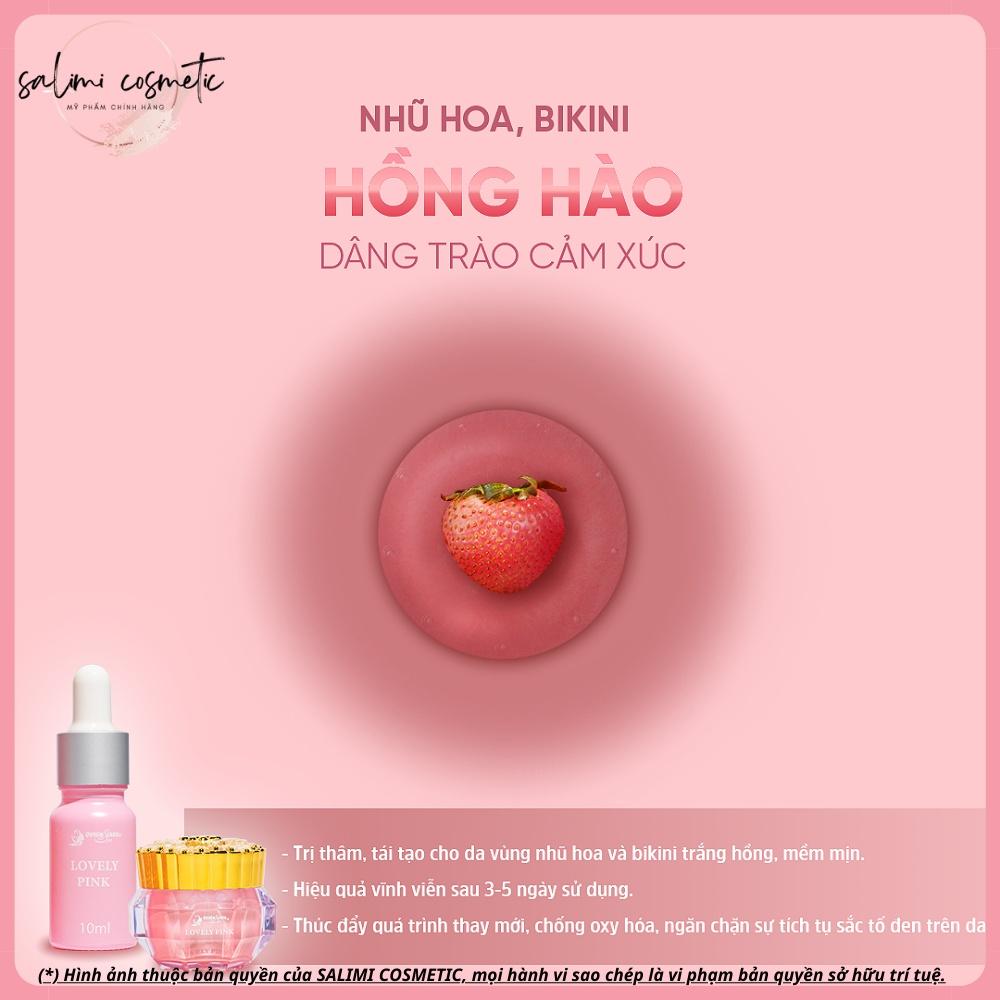 Serum Làm Hồng Nhũ Hoa &amp; Bikini LOVELY PINK 10ml, Chăm Sóc Da Vùng Kín, Nhũ Hoa, Dưỡng Da Sáng Hồng