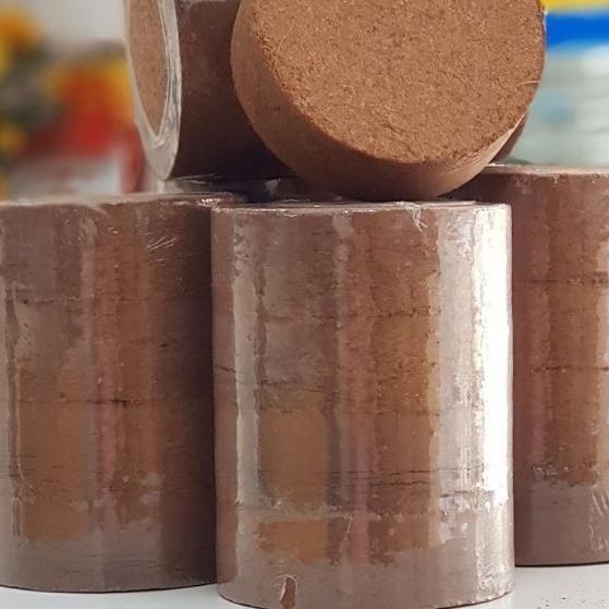 Mụn sơ dừa viên nén 450-500g. Giá thể trồng cây, rau mầm, rau sạch, ươm cây giống