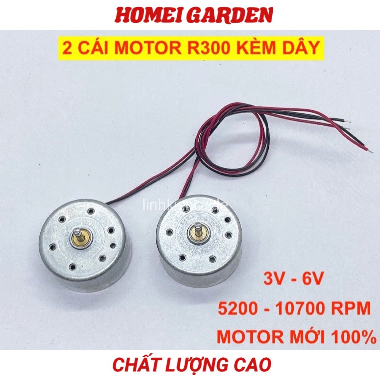 2 motor mini 300 mới 100% dùng quạt mini 3V - 6V tốc độ 5200 - 10700 RPM - D0042