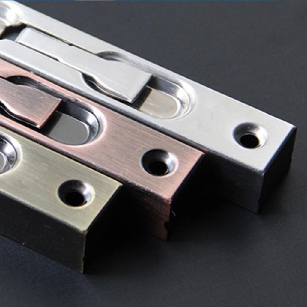 Stainless Steel Gate Door Spring Flush Latch Bolt Sliding Lock Latch with Screws
