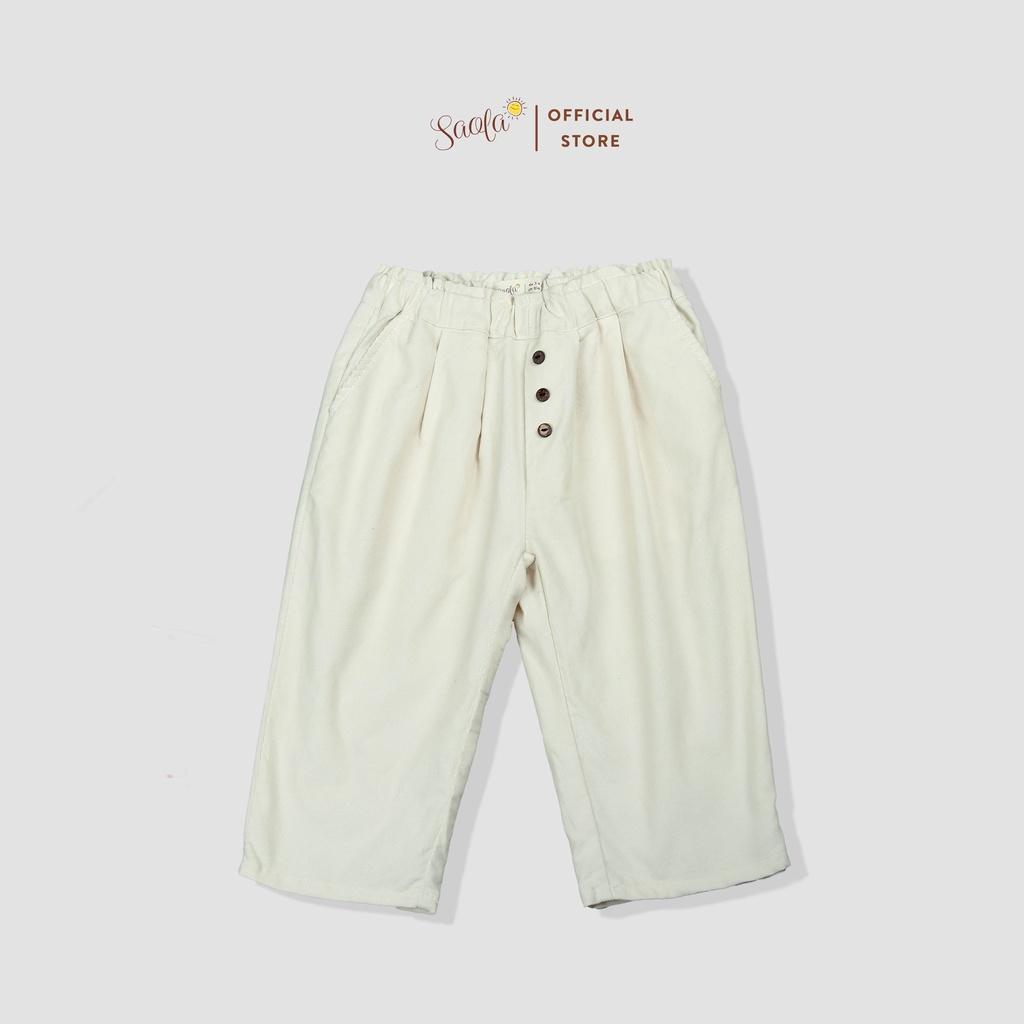 Quần Baggy Chất Liệu Nhung Tăm Cao Cấp Phong Cách Ulzzang Cho Bé Gái - ULA PANTS - PCD001 &amp; PCD002 - SAOLA KIDS CLOTHING