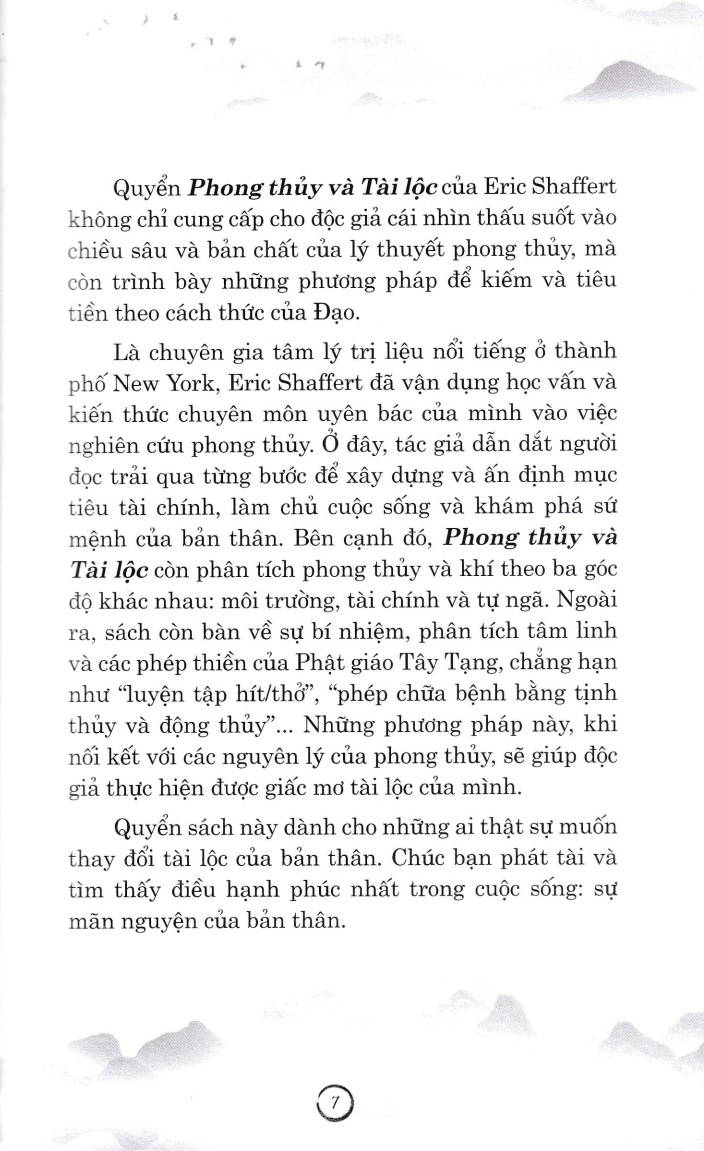 PHONG THỦY VÀ TÀI LỘC - Eric Shaffert