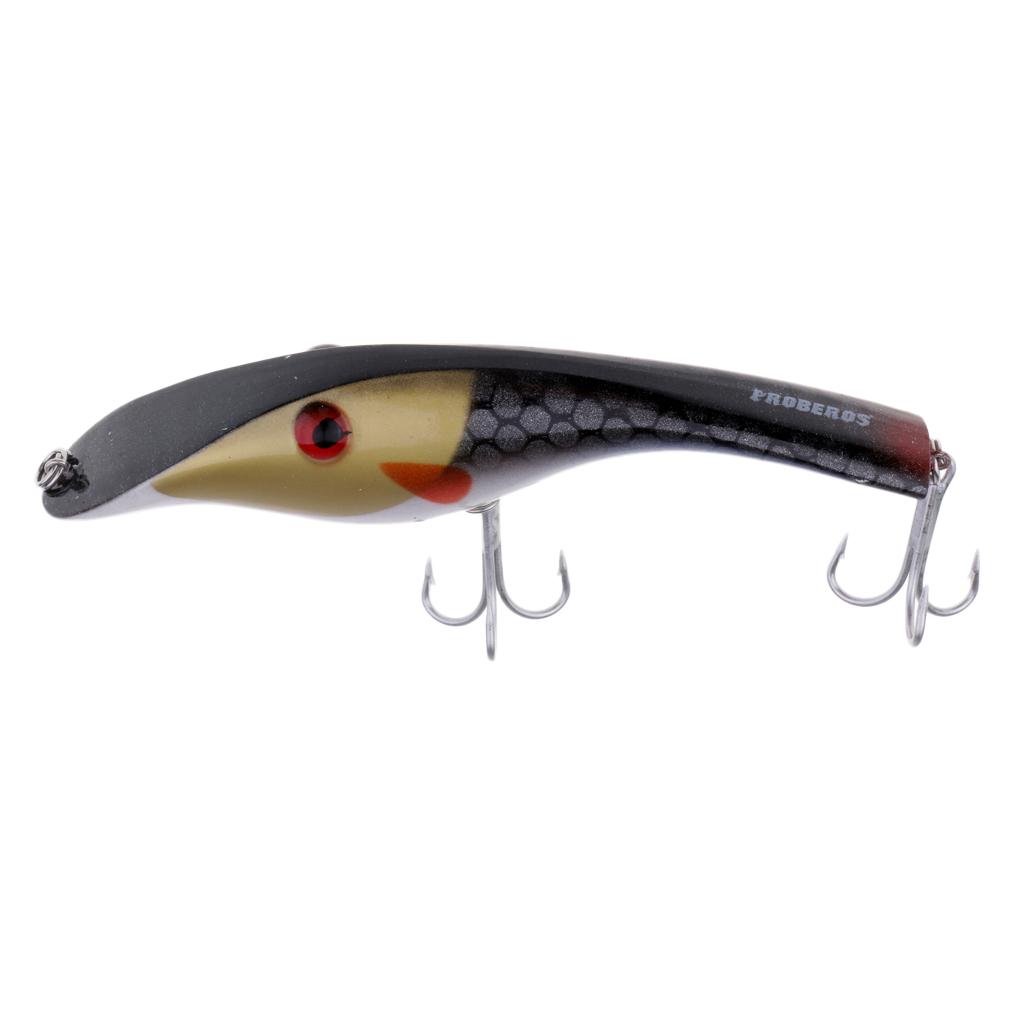 Fishing Pencil Bait Fishing Lure Bait Hard Crankbait Hook 1/0# Black,White