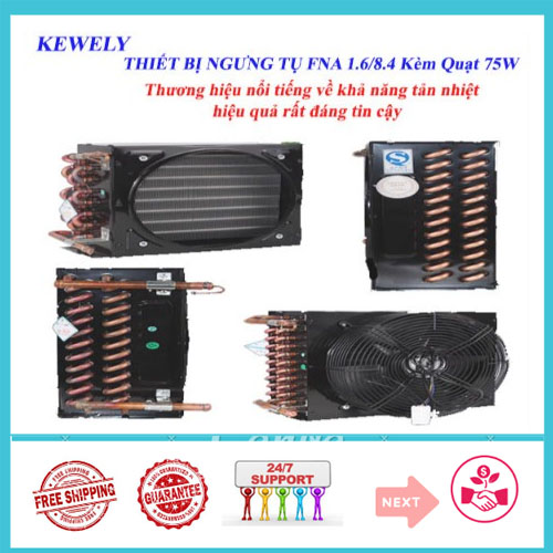 DÀN NÓNG COIL FNA 1.6/8.4 1HP lớn KÈM QUẠT 75W SỬ DỤNG TRONG ĐIỆN LẠNH VÀ CÁC THIẾT BỊ LÀM LẠNH