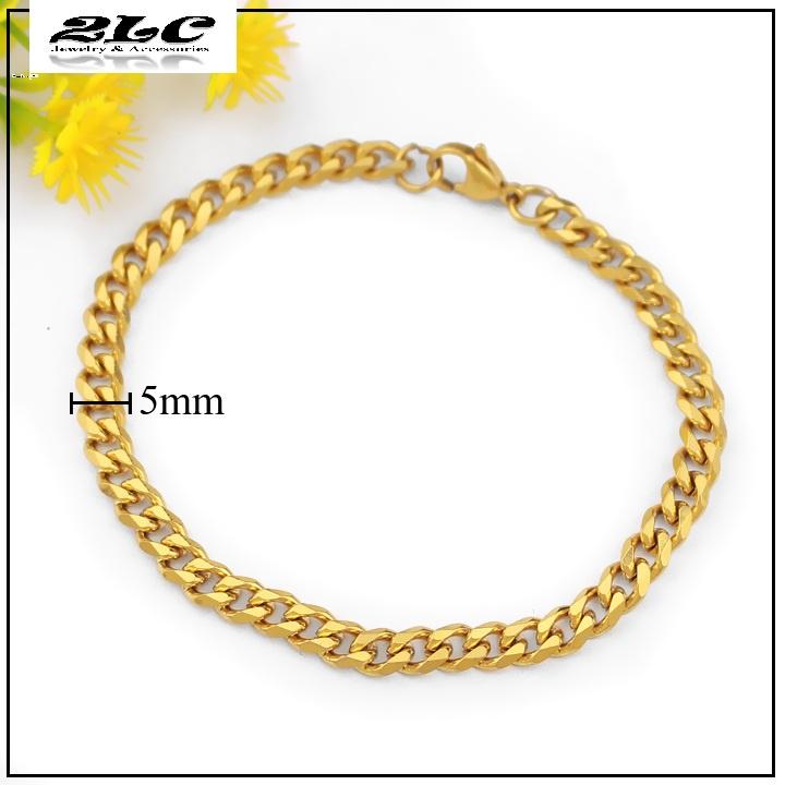 Lăc tay nam inox kiểu lặc mạ vàng 5mm thép không gỉ-LTNQC05