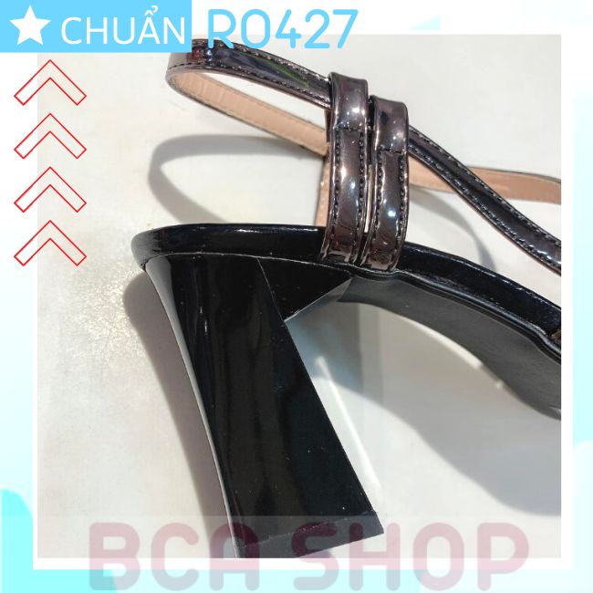 Giày cao gót nữ 7p RO427 ROSATA tại BCASHOP kiểu dáng sandal, cách điệu quai chéo thời trang và đẳng cấp- màu đen