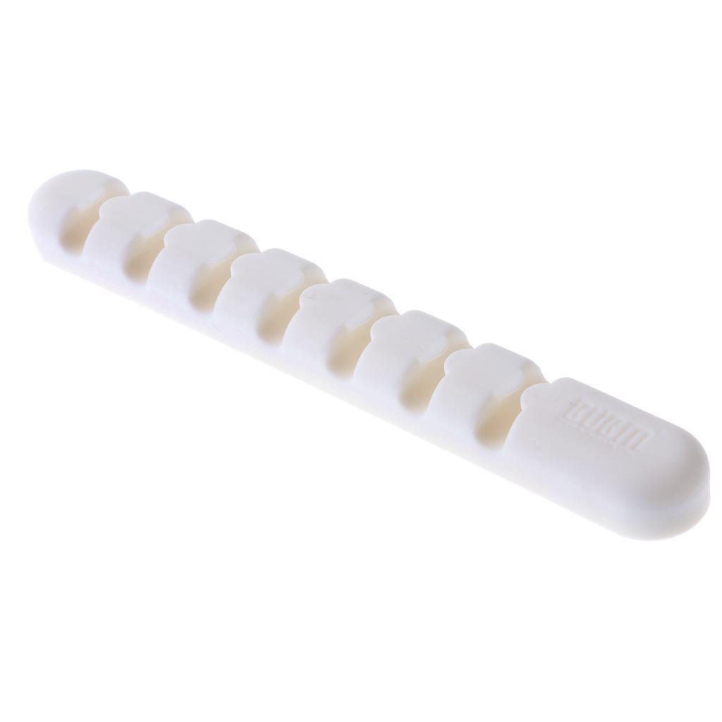 Desktop Cable Storage Silicon Wire Organizer Holder Clip Clamps White
