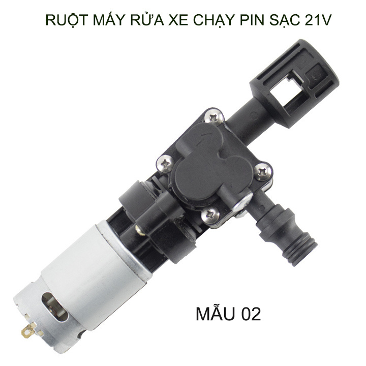 [Phụ kiện] Đầu máy bơm rửa xe dùng pin sạc 21V