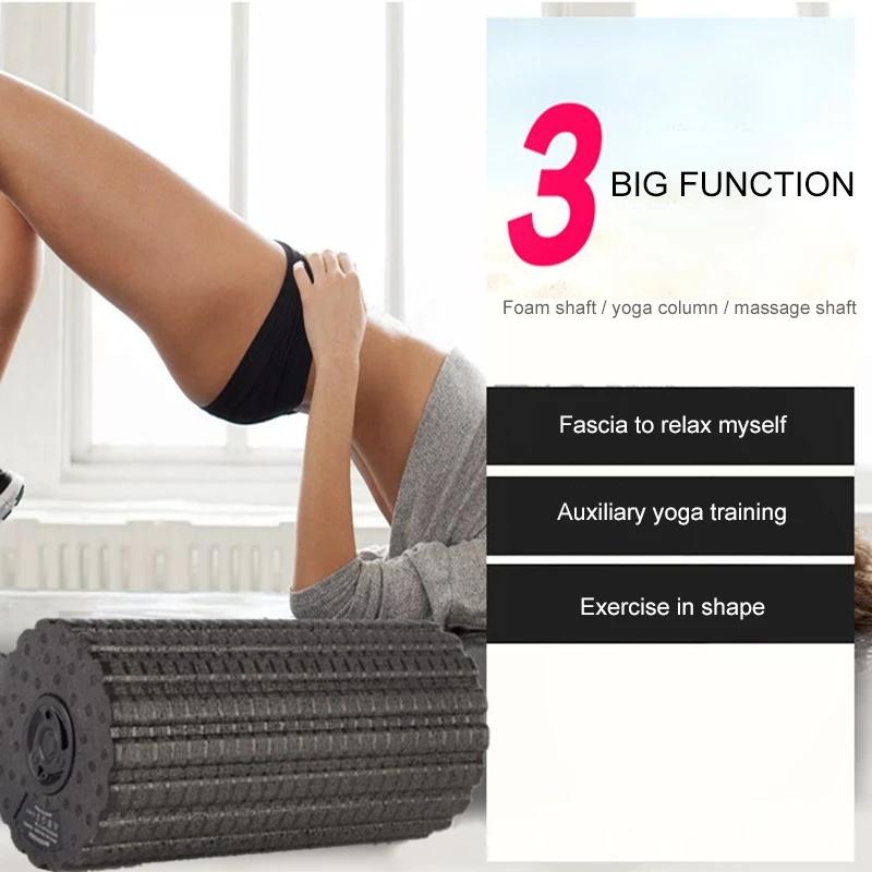 4 tốc độ rung điện yoga massage bọt massage sạc con lăn LEAR TUYỆT VỜI ĐIỀU CHỈ Color: pink eu plug