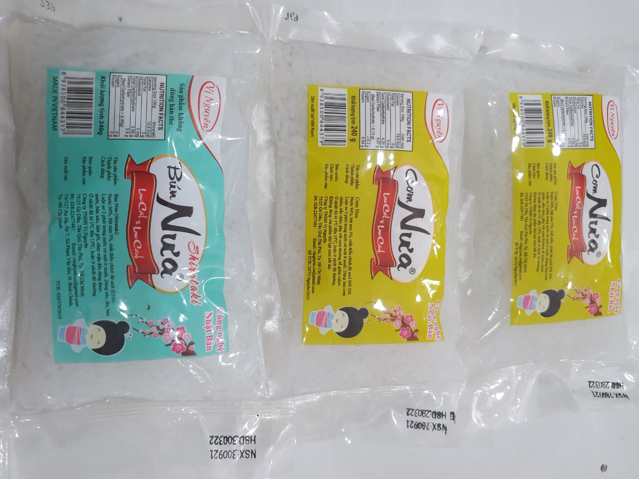 Combo 2 Gói Cơm Nưa 1 Gói Bún Nưa Vị Nguyên 240Gram