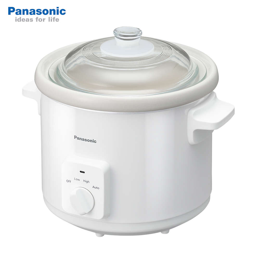 Nồi hầm chậm, nấu cháo chậm Panasonic Nhật Bản dung tích 3 lít, lòng nồi gốm sứ, da chức năng nấu - Hàng chính hãng